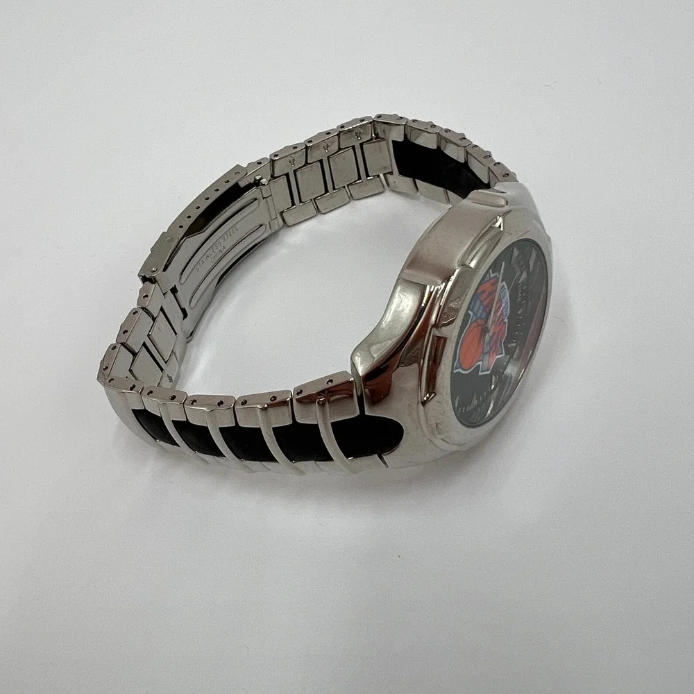 Game Time New York Knicks NBA Watch Mens Silver Black Stainless Steel VIC Quartz